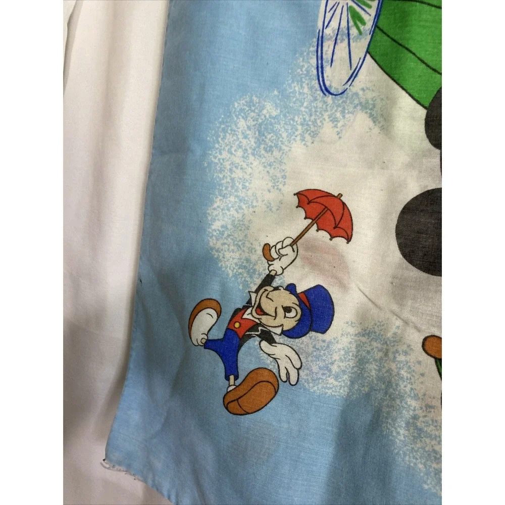 Disney Pillowcase Kids Standard Blue Excellent Mickey Air Mobile Vintage Blimp